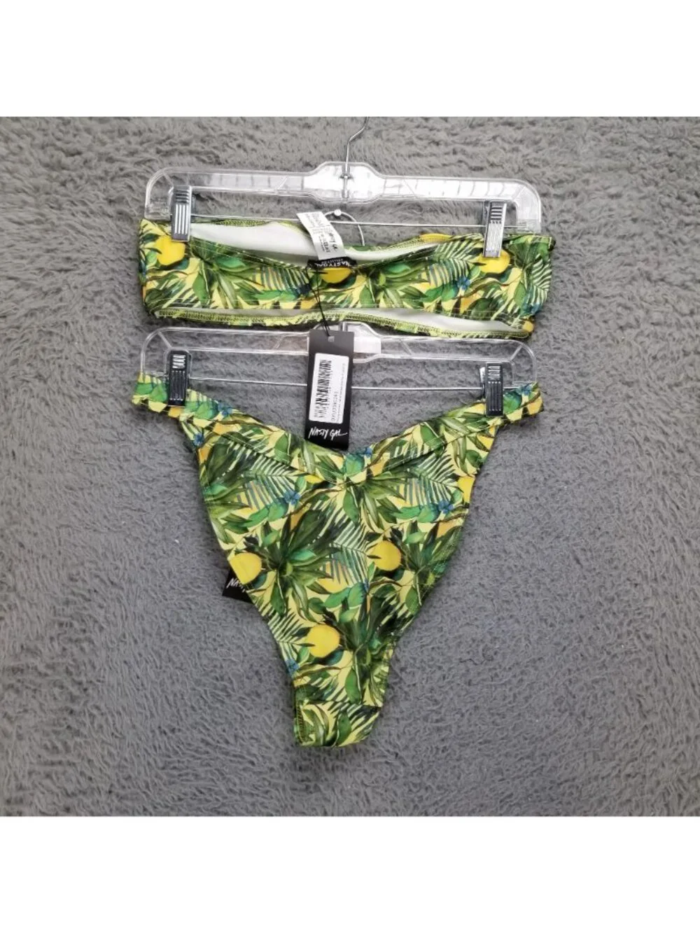 Nasty Gal Swimwear Womens 8 A Slice Of Lemon Green 2 Piece Bikini *NWT-Read*